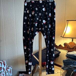 Women’s Black Santa Print Leggings